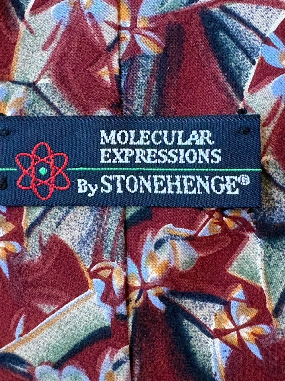 Vintage Molecular Expressions by Stonehenge Silk Necktie